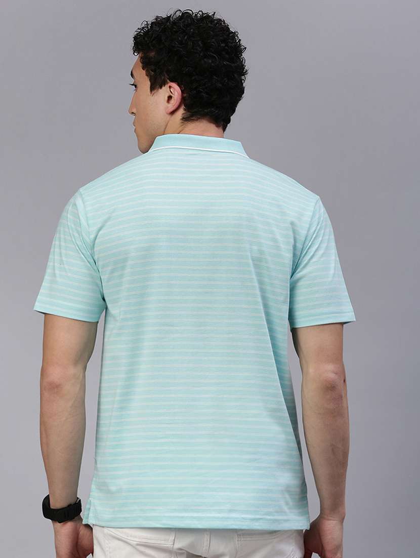 men short sleeves striped polo t-shirt - 21746622 -  Standard Image - 2