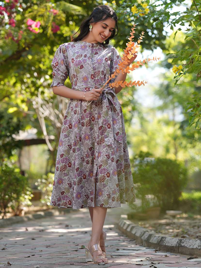 women floral printed a-line dress  - 21746648 -  Standard Image - 2