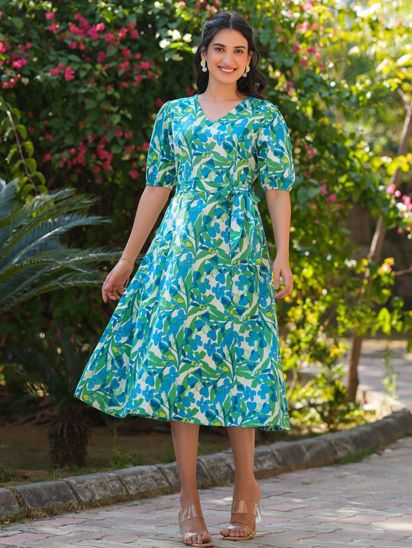 women floral printed tiered dress - 21746670 - Zoom Image - 0