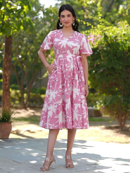 women floral printed tiered dress  - 21746673 -  Standard Image - 0