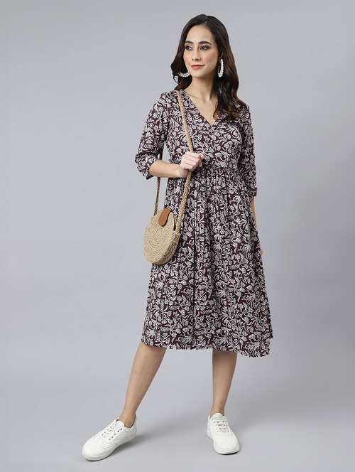 women floral print wrap dress - 21746676 -  Standard Image - 0