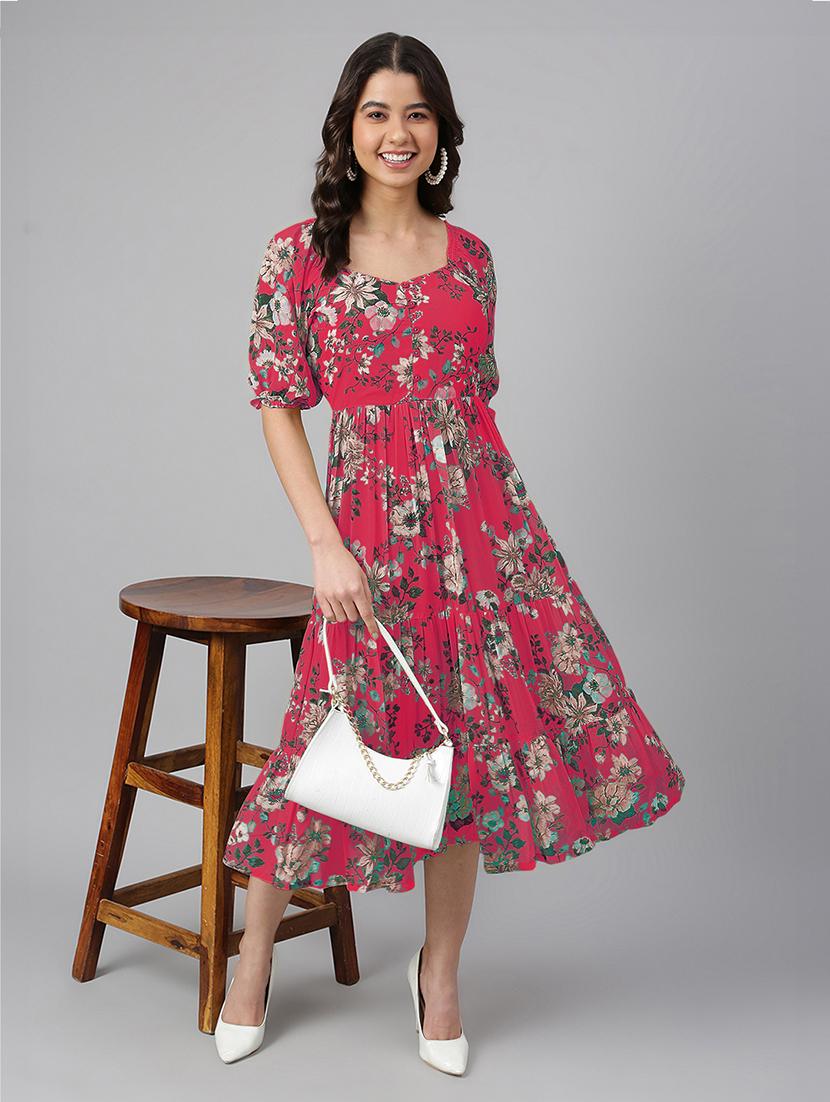 women floral printed tiered dress - 21746684 - Zoom Image - 0