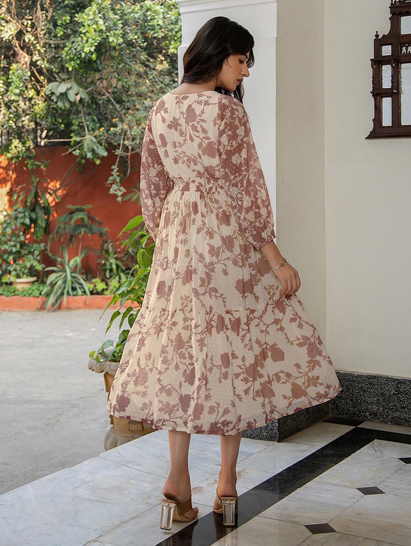 women floral printed tiered dress - 21746689 - Standard Image - 2