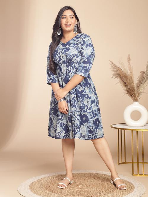 women floral print a-line dress - 21746695 - Standard Image - 0