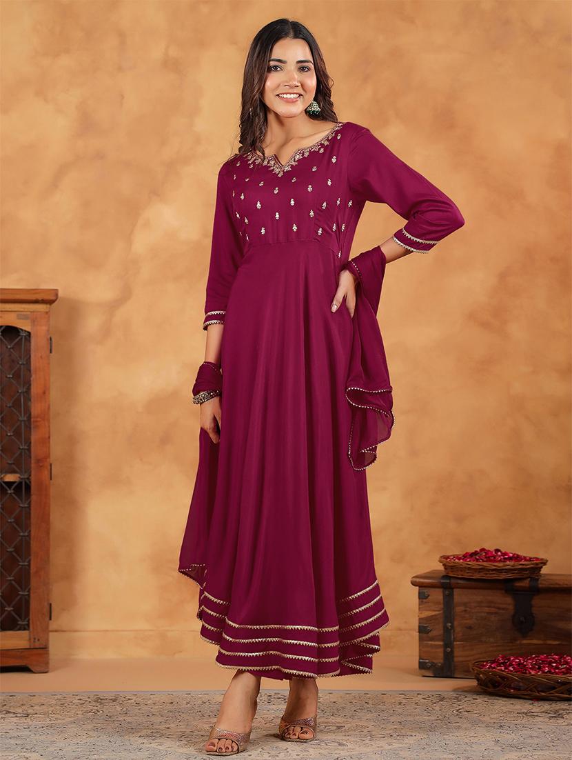 women embroidered kurta pant set with dupatta - 21746746 - Standard Image - 2