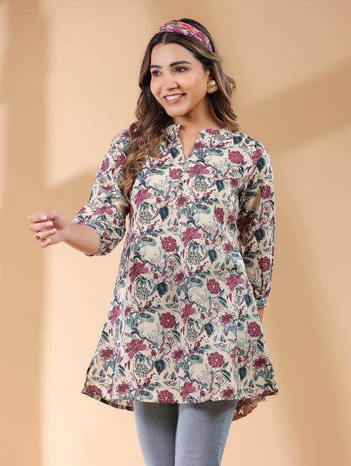 women printed a-line tunic - 21746753 -  Standard Image - 0