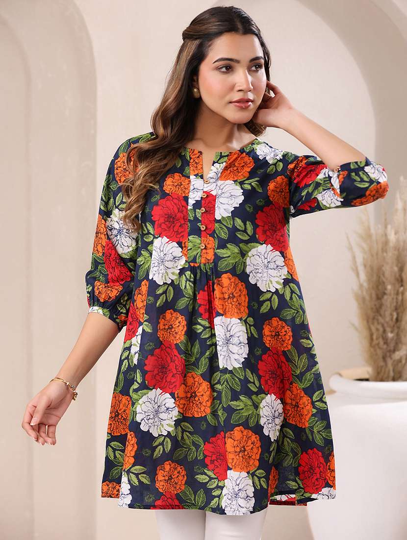 women printed a-line tunic