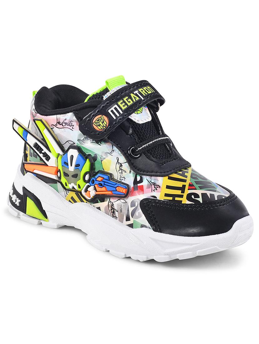 kids printed slip on velcro sports shoes - 21746899 - Standard Image - 2