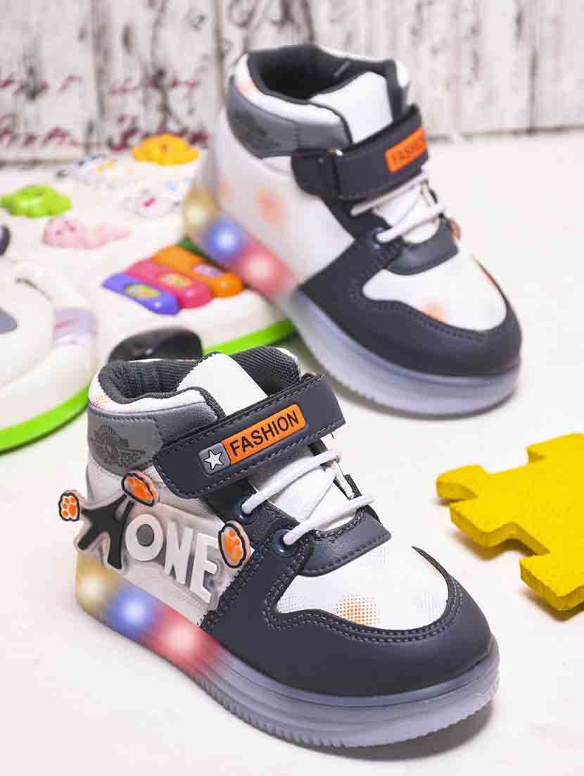 kids led shoes with velcro closure 