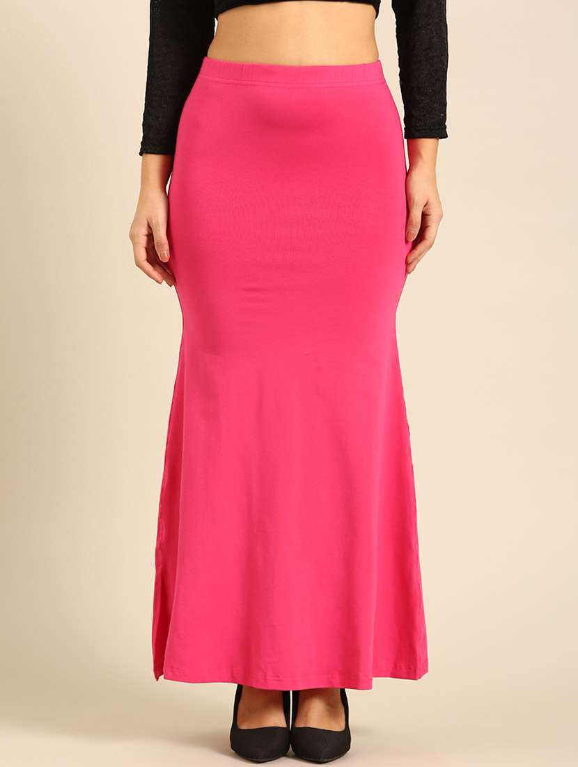 women solid high rise saree shaper