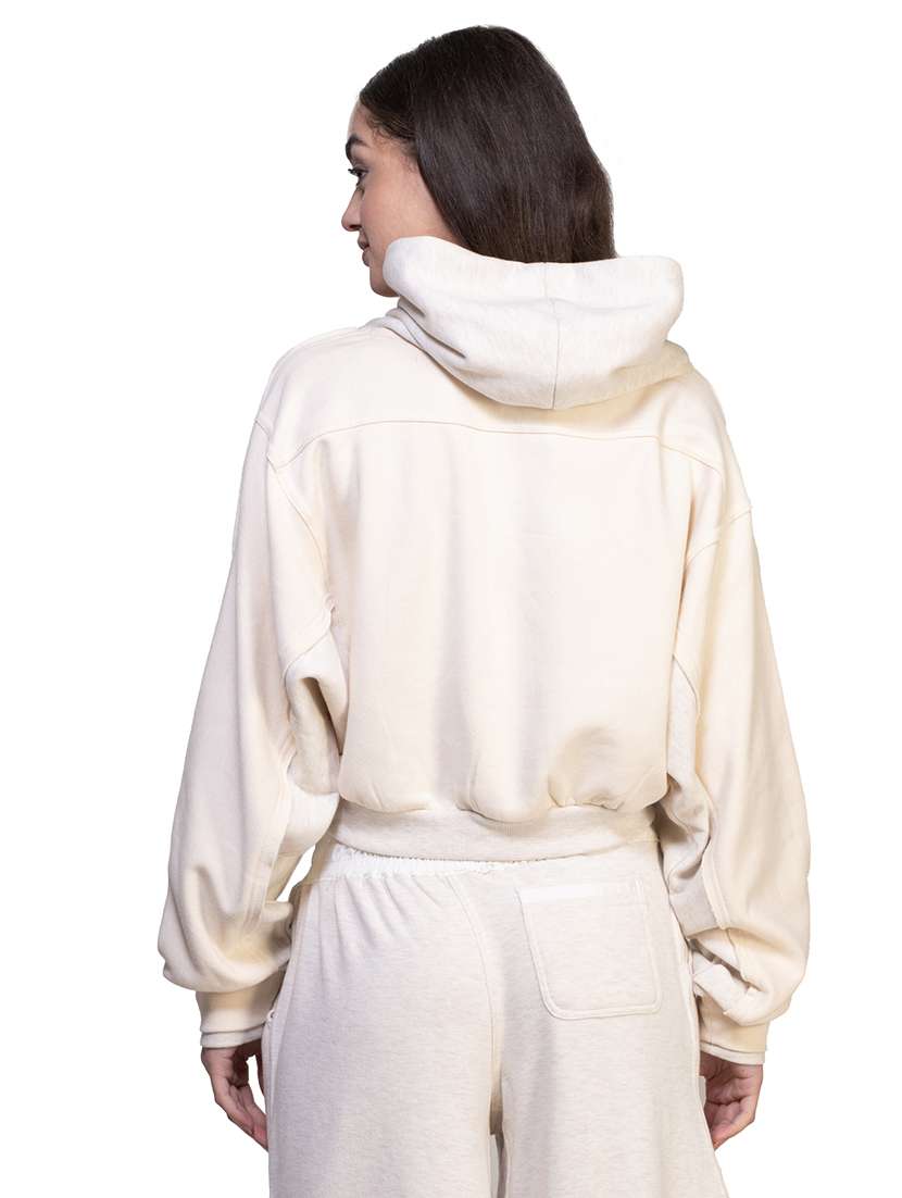 women solid long sleeve sweatshirt - 21747108 -  Standard Image - 2