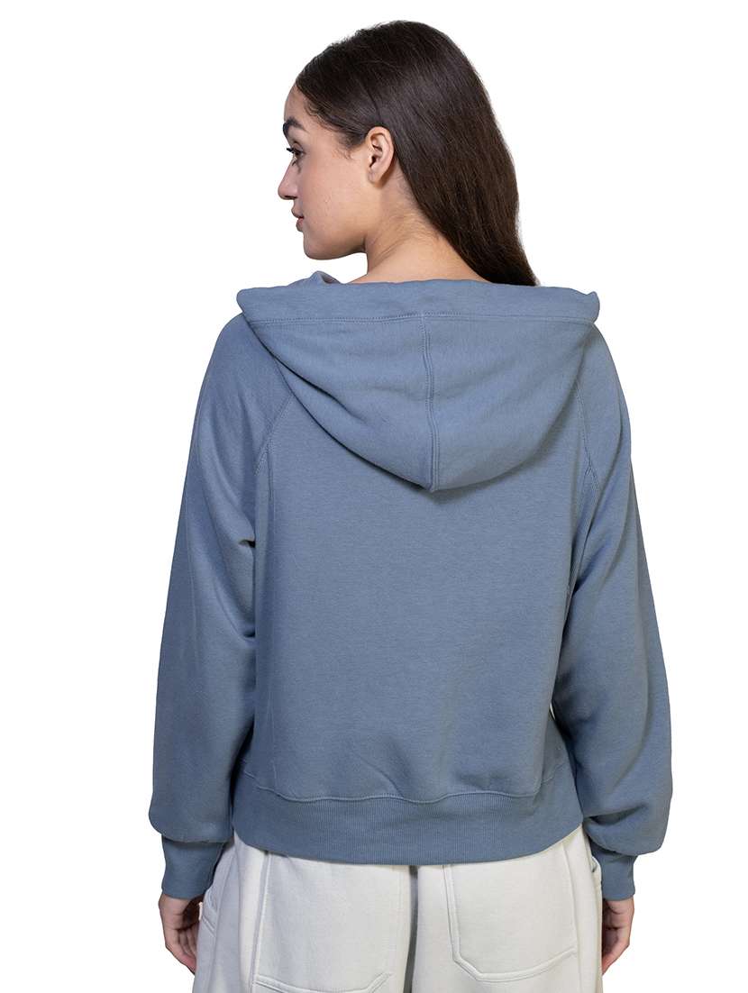 women solid long sleeve sweatshirt - 21747112 - Standard Image - 2