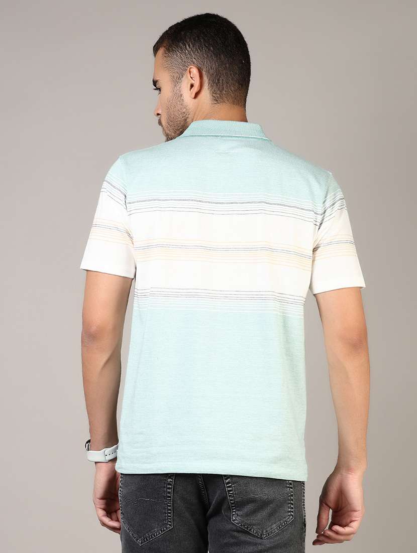 men striped short sleeve regular fit polo t-shirt - 21747496 -  Standard Image - 2