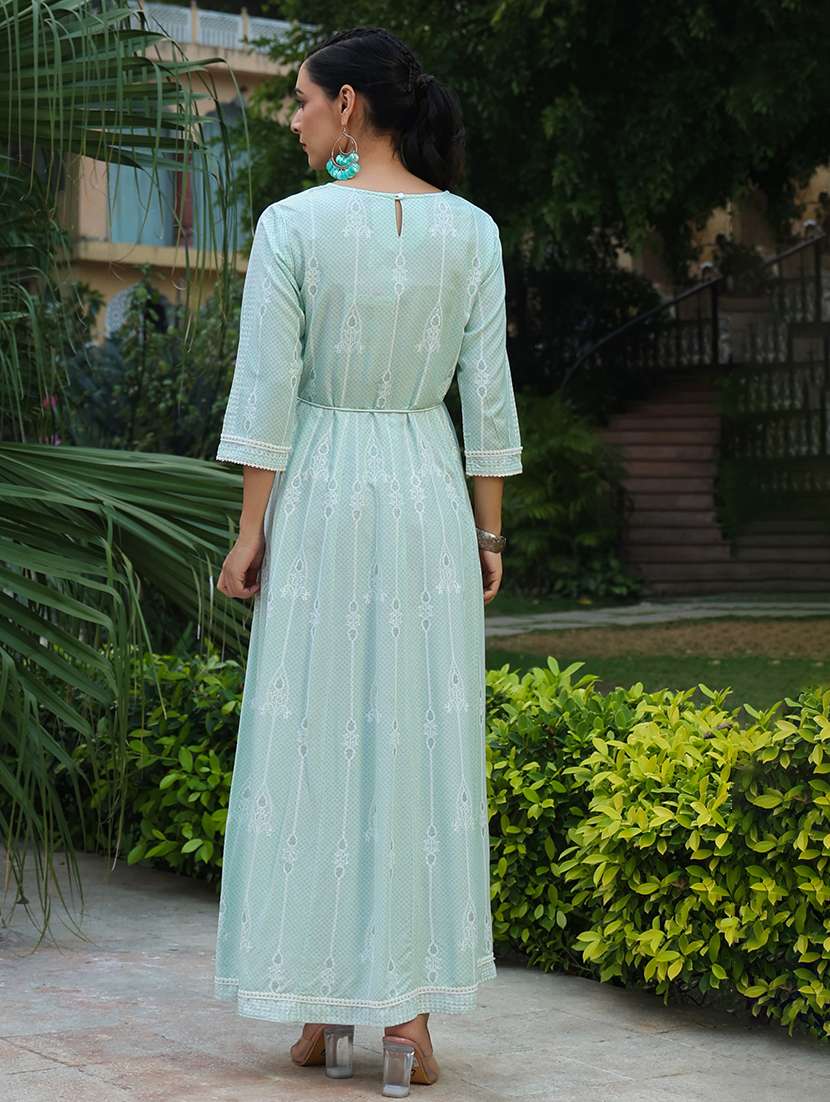 women printed fit & flare ethnic dress - 21747730 -  Standard Image - 2