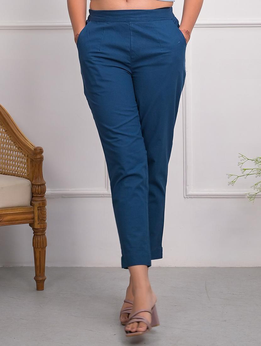 women solid mid rise cigarette pant - 21747835 - Zoom Image - 0