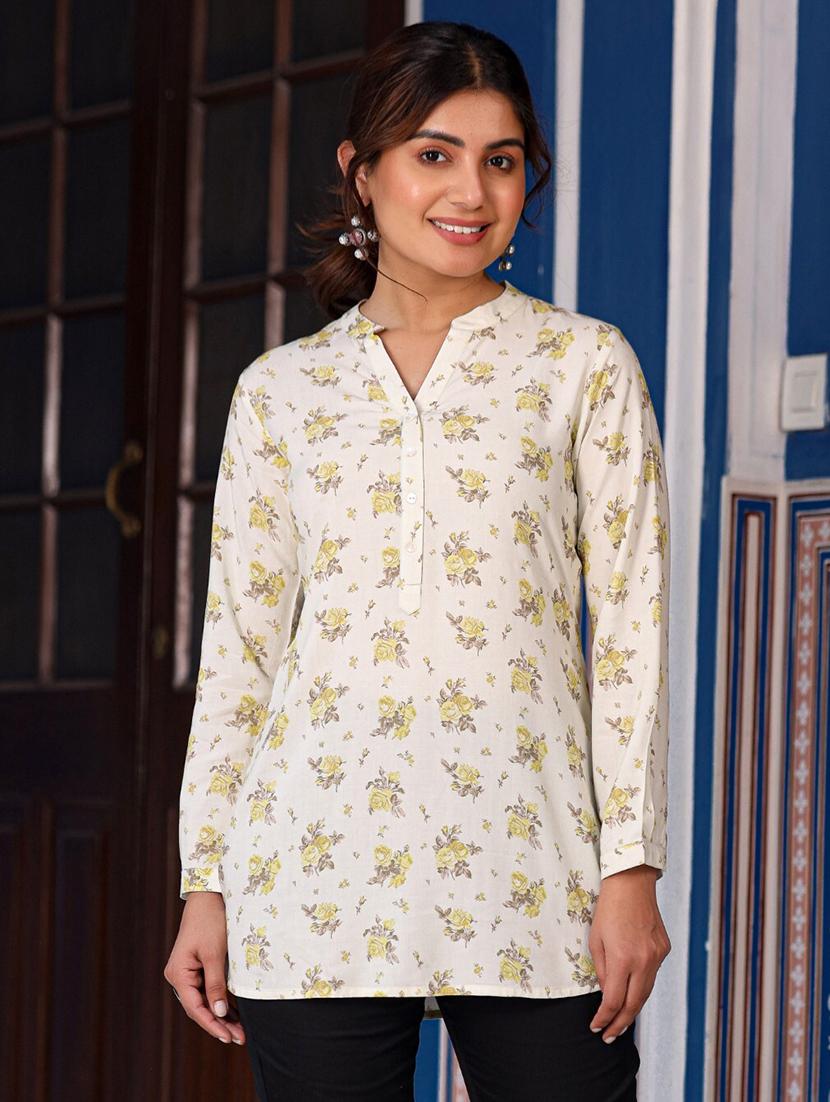 women floral print long sleeve tunic - 21747845 -  Zoom Image - 0