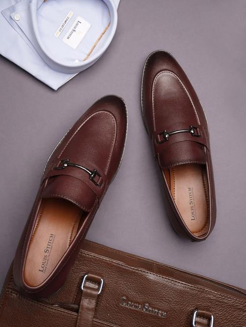 men solid slip on horsebit moccasin shoes - 21747889 -  Standard Image - 0