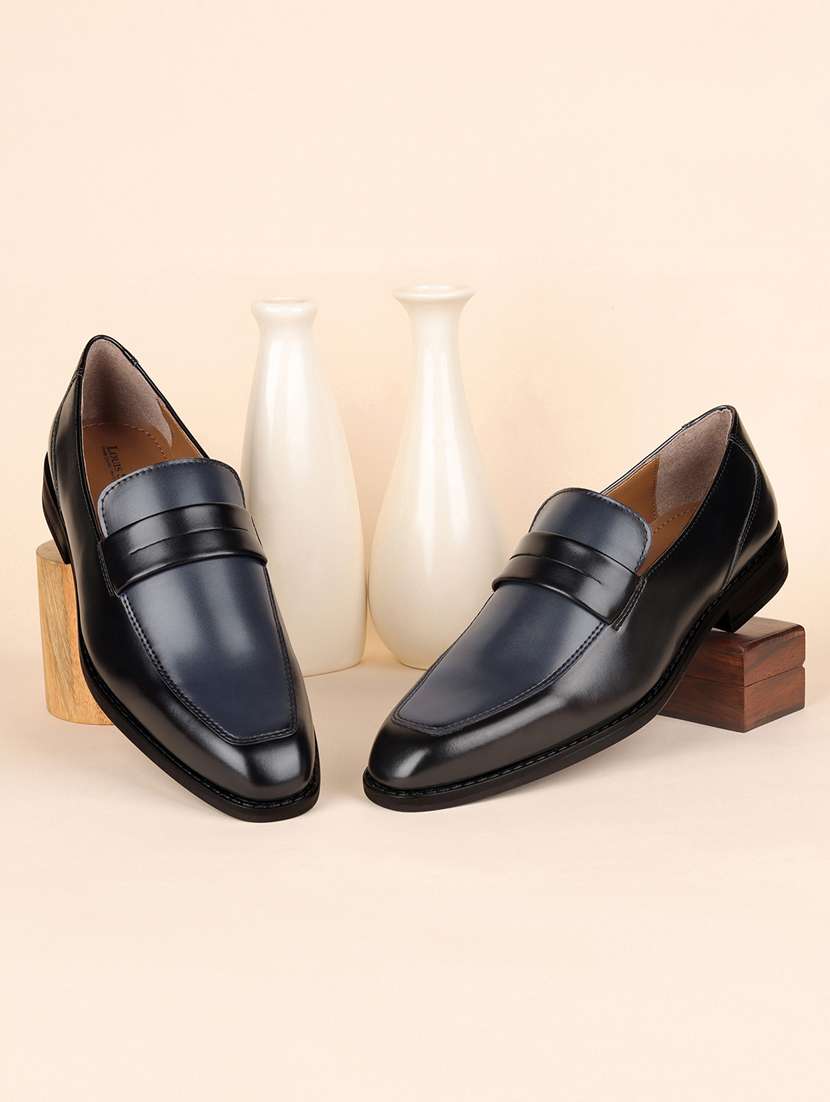 men dual shade slip on moccasin shoes