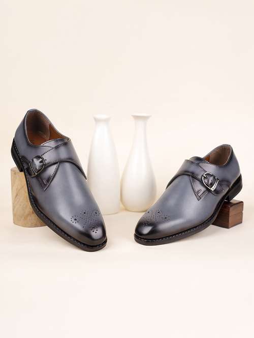 men solid slip on monk straps - 21747960 -  Standard Image - 0