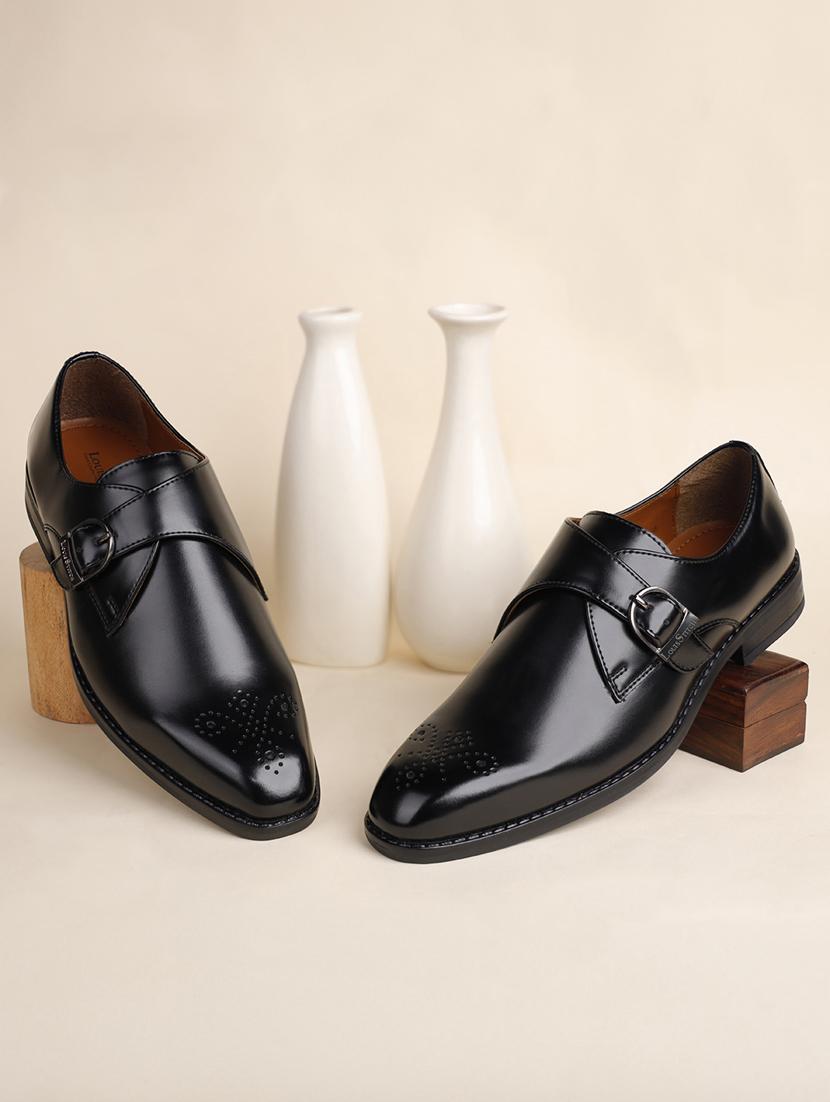 men solid slip on monk straps - 21747966 - Zoom Image - 0