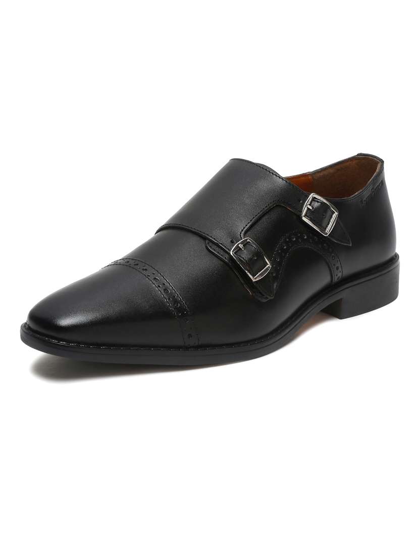 Men Solid Slip On Monk Straps - 21747976 -  Standard Image - 2