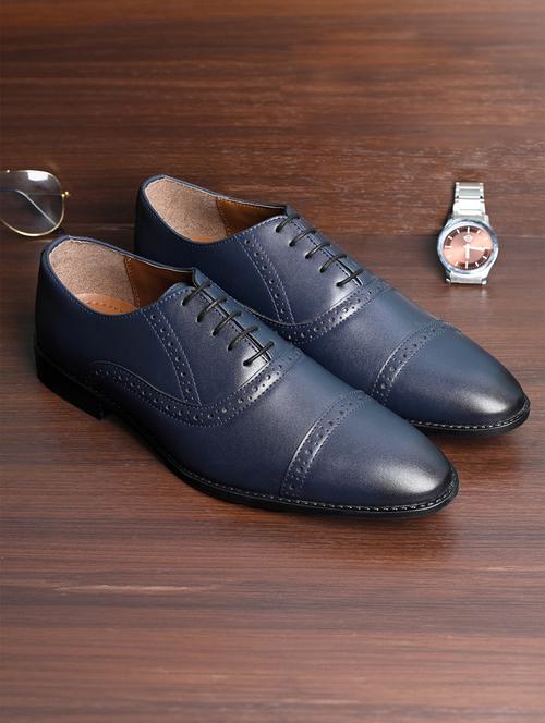men solid lace-up oxfords - 21747991 - Standard Image - 0