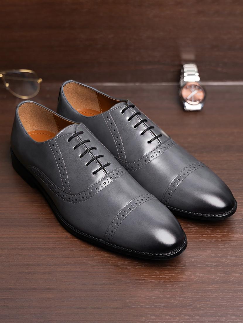 men solid lace-up oxfords - 21747992 - Zoom Image - 0