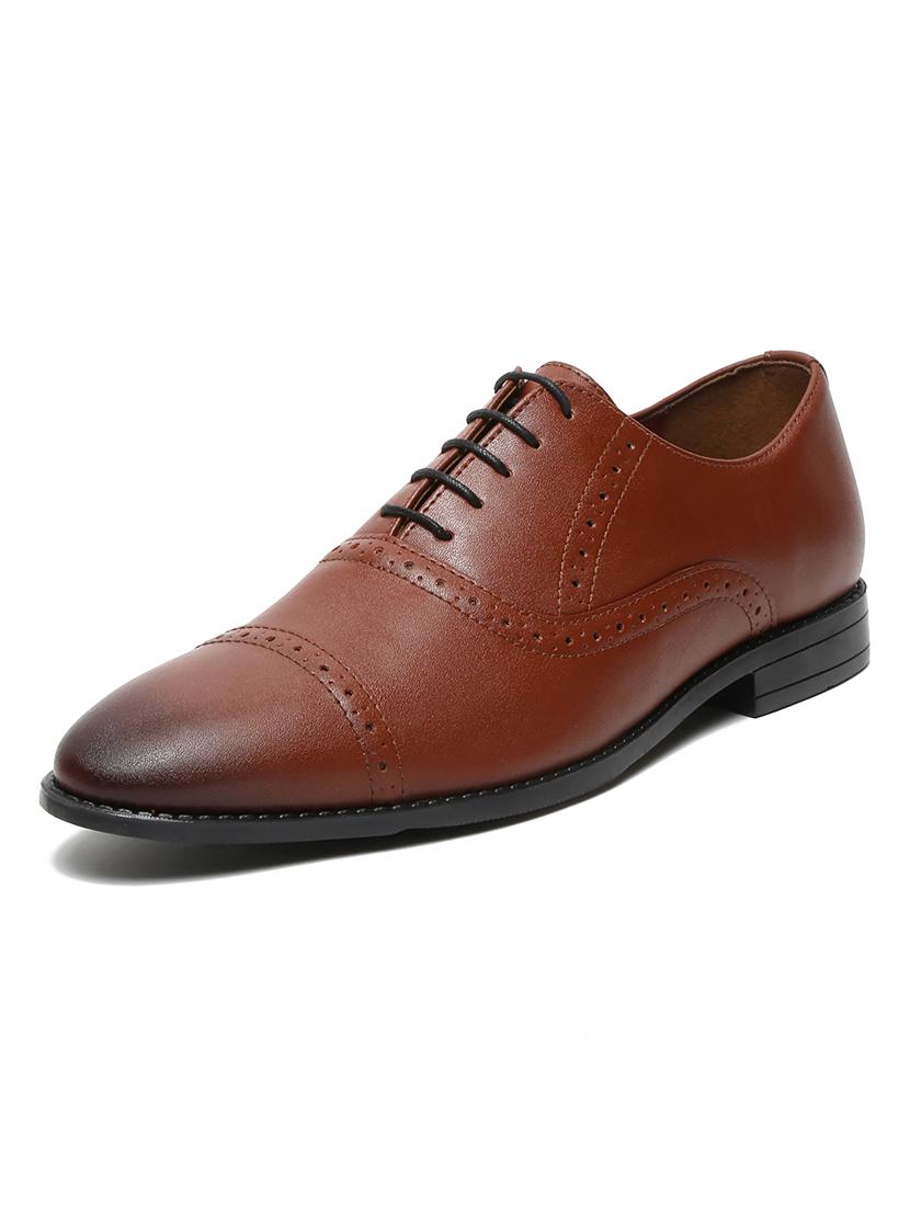 men solid lace up oxford shoes - 21747995 - Standard Image - 2