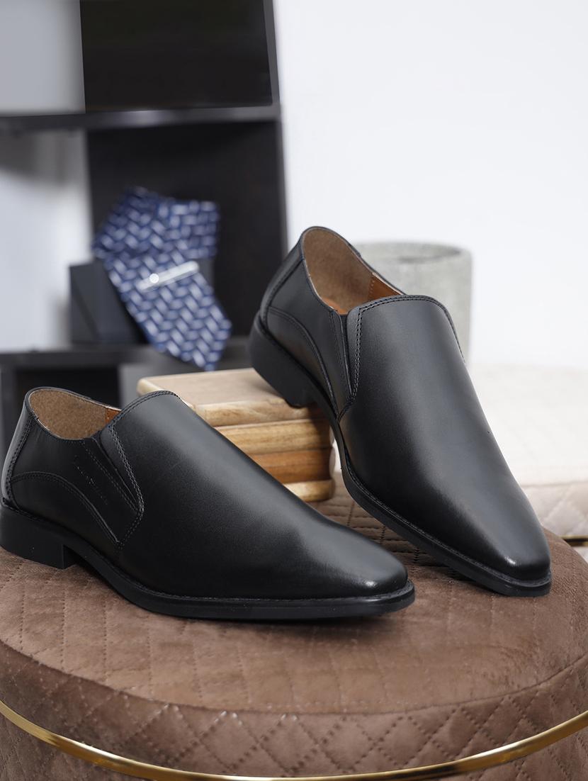 men solid formal slip on shoes - 21748006 - Zoom Image - 0
