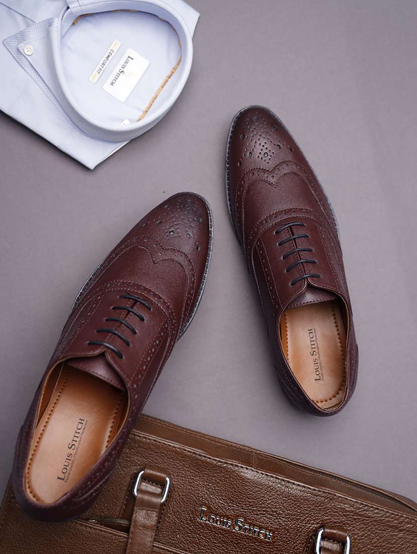 men solid lace-up brouges - 21748015 -  Zoom Image - 0
