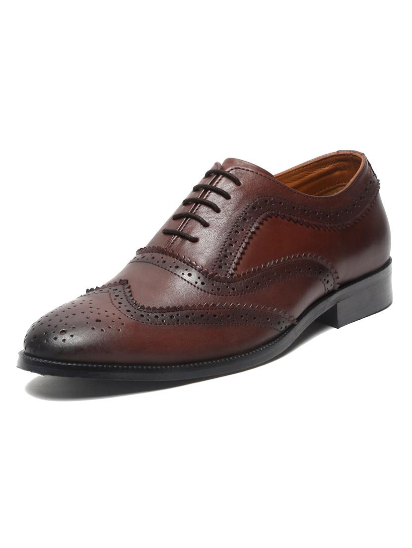 men solid lace-up brouges - 21748020 - Standard Image - 2