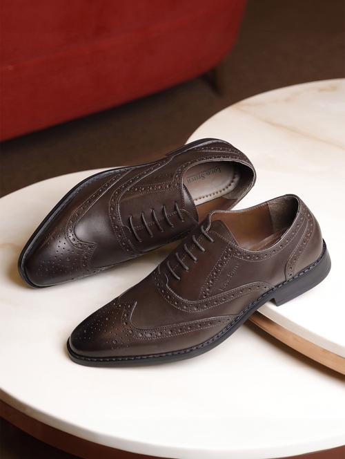 men solid lace-up brouges - 21748026 - Standard Image - 0