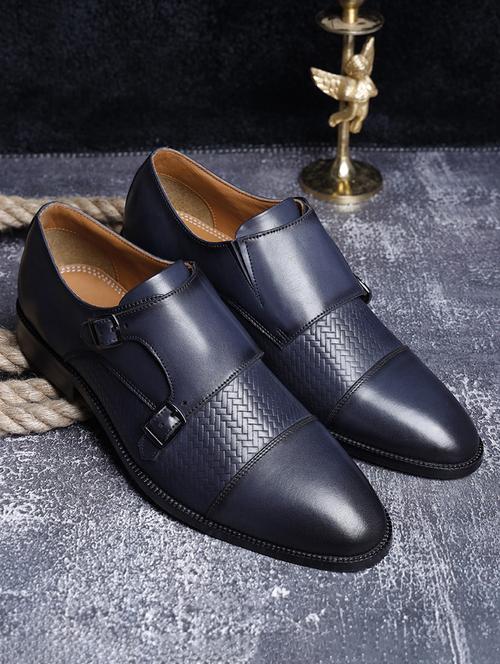 men solid slip on monk straps - 21748056 - Standard Image - 0