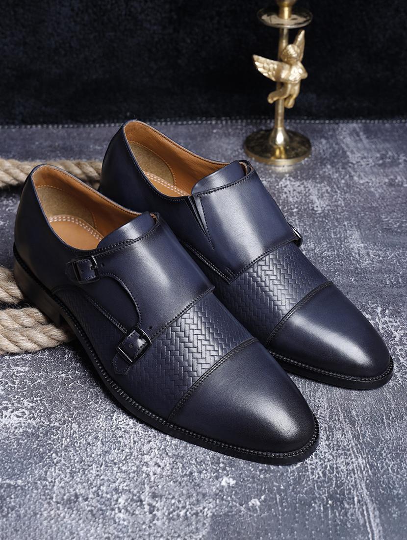 men solid slip on monk straps - 21748056 - Zoom Image - 0