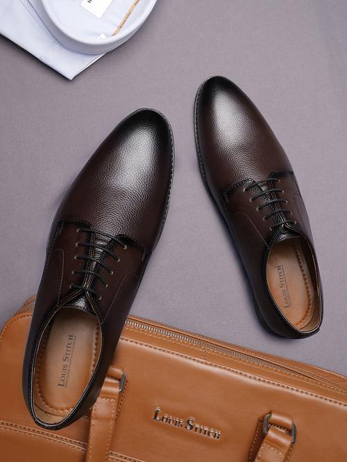 men solid lace-up derbies - 21748084 -  Standard Image - 0