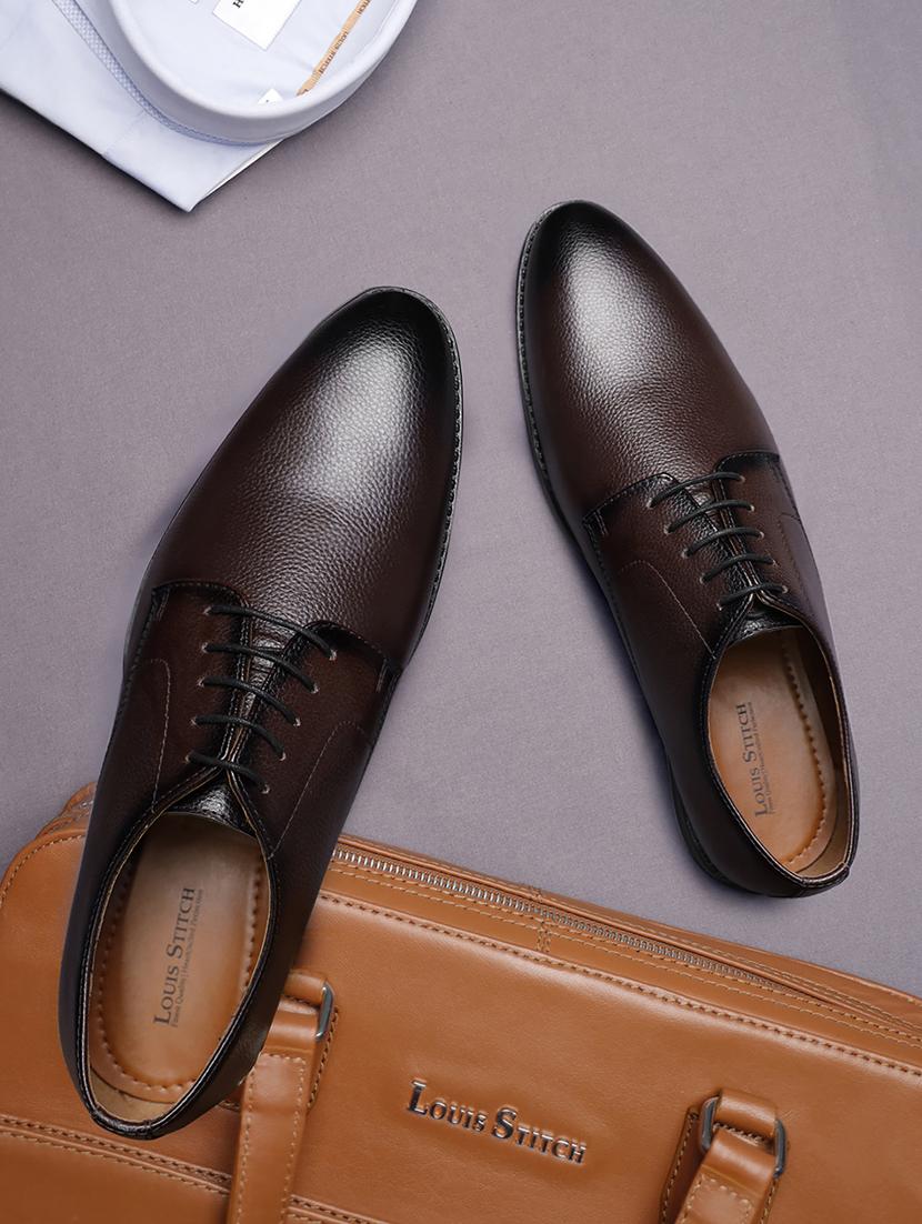 men solid lace-up derbies - 21748084 -  Zoom Image - 0