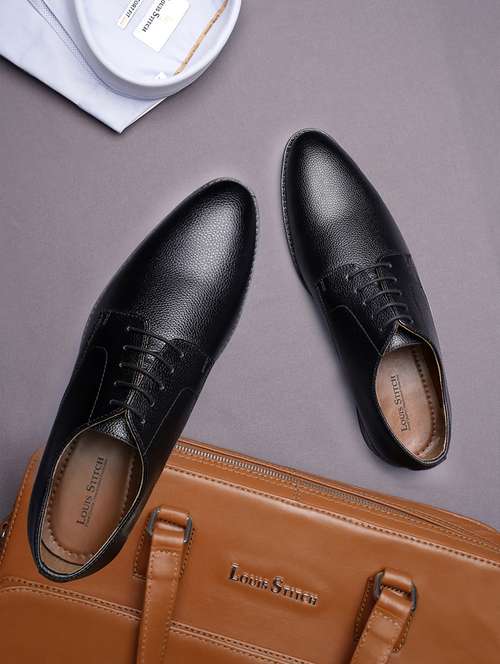 men solid lace-up derbys - 21748085 -  Standard Image - 0