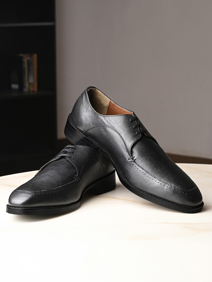 men solid lace-up derbies - 21748105 - Zoom Image - 0