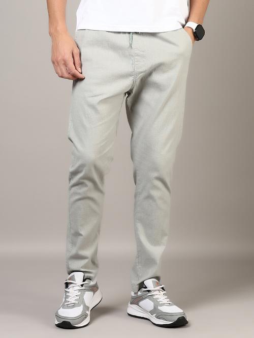 men solid mid rise full length track pant - 21748157 - Standard Image - 0