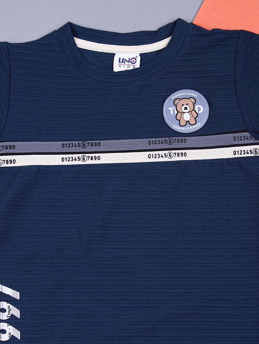 boys printed t-shirt & shorts casual wear set - 21748221 -  Standard Image - 2