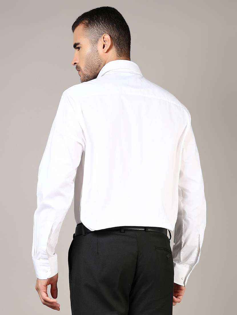 men solid long sleeve regular fit formal shirt - 21748231 - Standard Image - 2