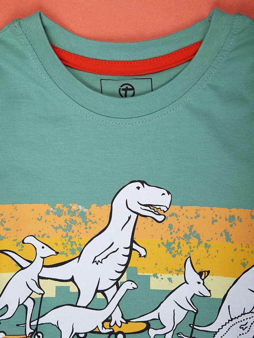 boys printed short sleeve regular fit t-shirt - 21748242 - Standard Image - 2