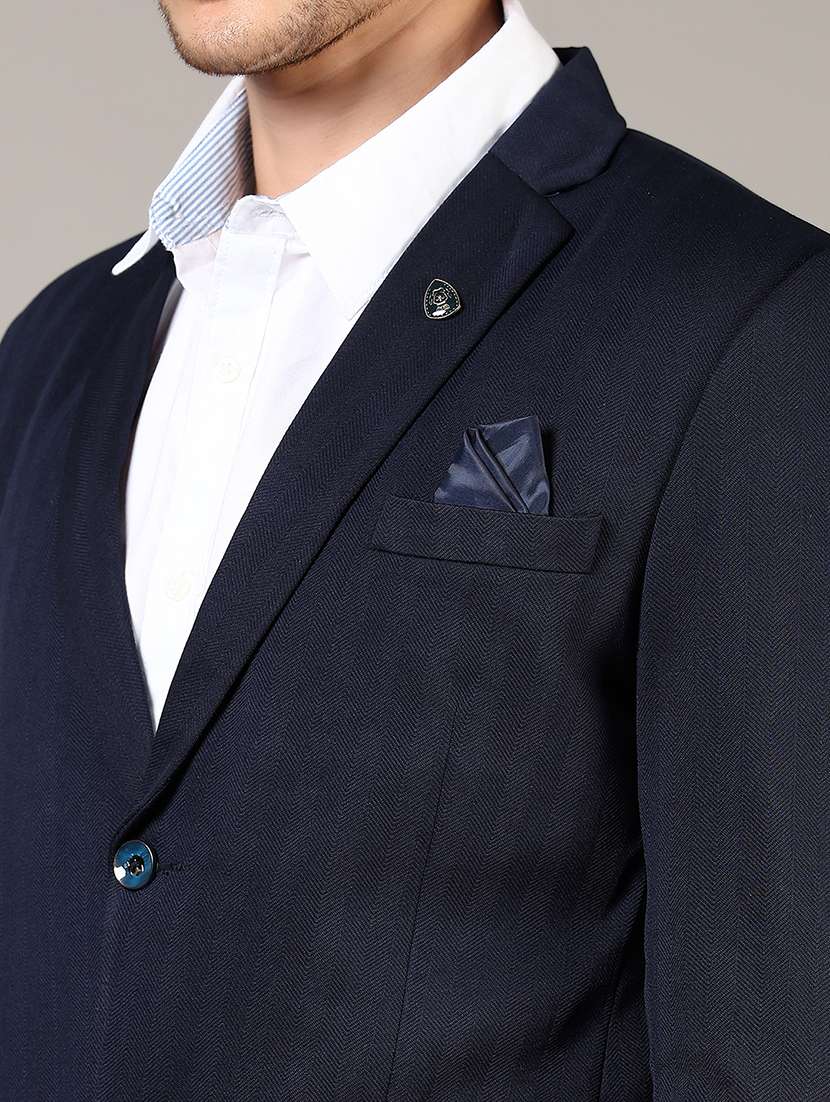 men lapel collar single breasted casual blazer - 21748258 -  Standard Image - 2