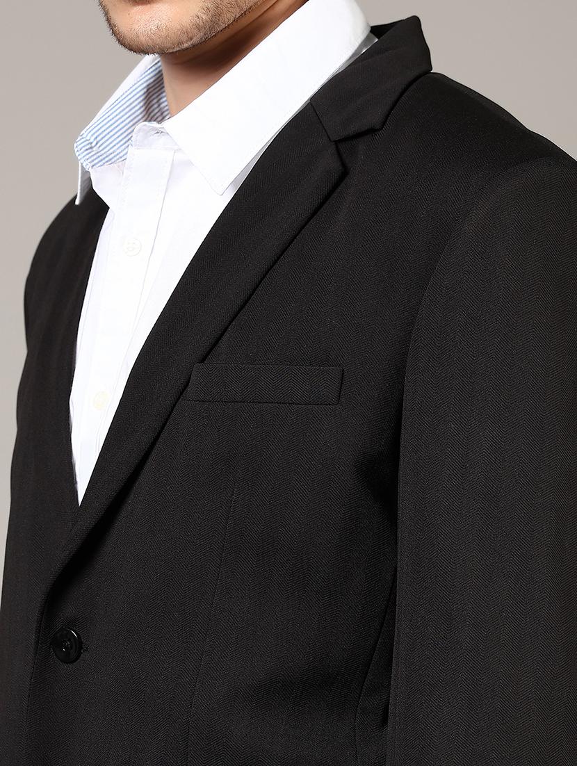 men lapel collar single breasted casual blazer - 21748259 - Standard Image - 2