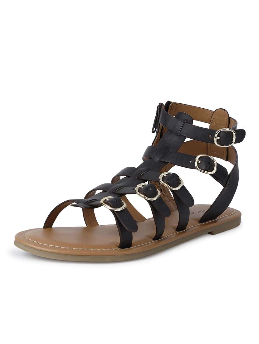 women solid gladiators sandal - 21748341 -  Standard Image - 2