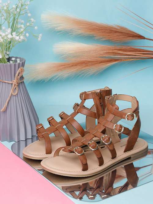 women solid gladiators sandal - 21748342 -  Standard Image - 0