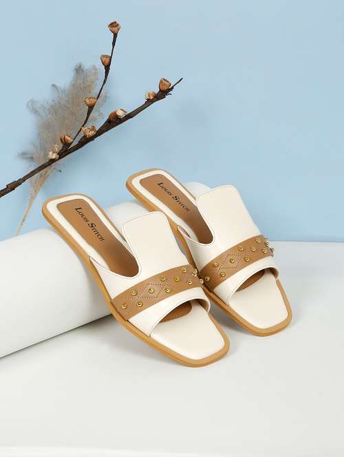 women white slip on sandal - 21748349 -  Standard Image - 0