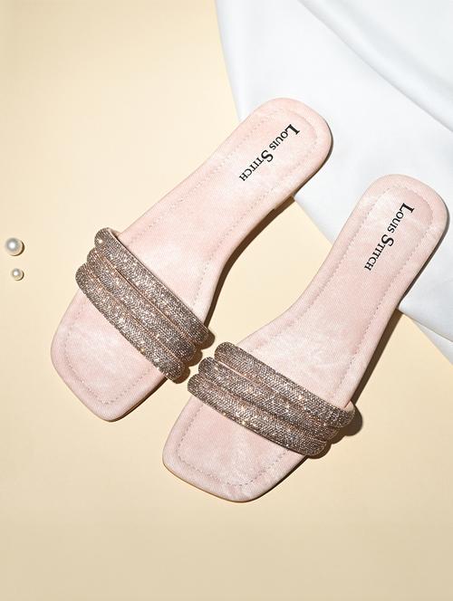women nude slip on sandals - 21748357 - Standard Image - 0