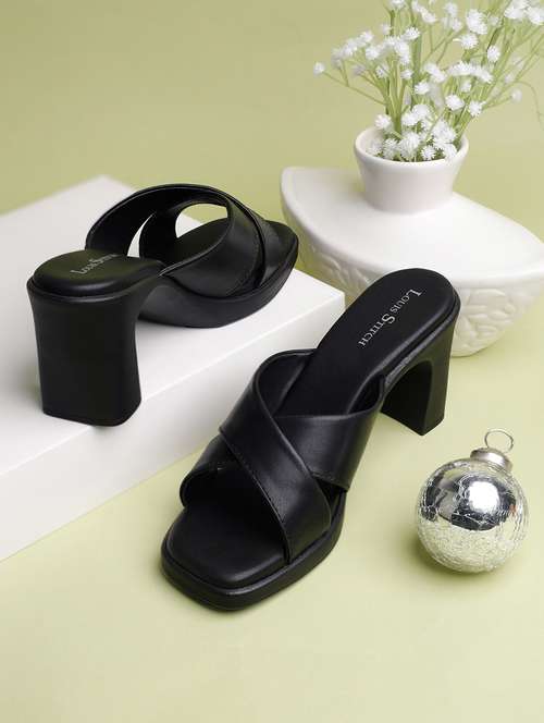 women black slip on sandal - 21748368 -  Standard Image - 0
