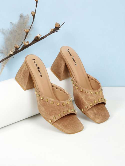 women beige slip on sandal - 21748379 - Standard Image - 0